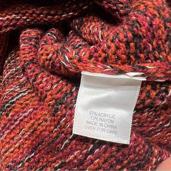 RELATIVITY Burgundy Stretchy Long Sleeve Sweater size XL - Picture 9 of 10
